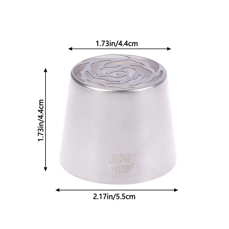 1Pc Stainless Steel Russian Piping Tips Christmas Cake Icing Frosting Nozzles For Cupc close-up view