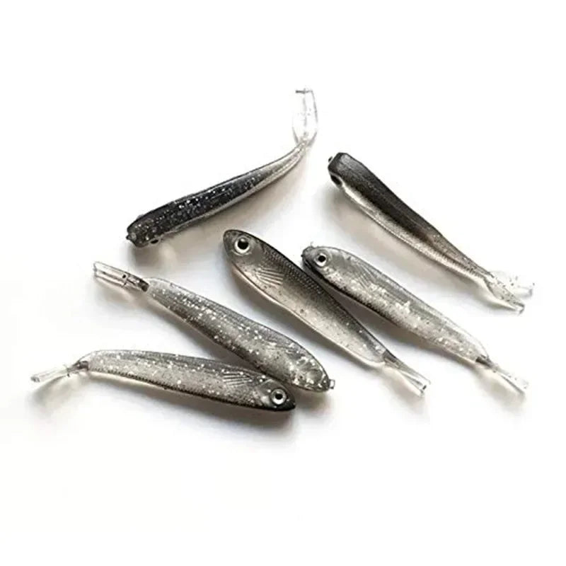 Soft Bait Fish Swimbait Fork Tail With Hook& Without Hooks Fishing Lure Artificial Si lifestyle view