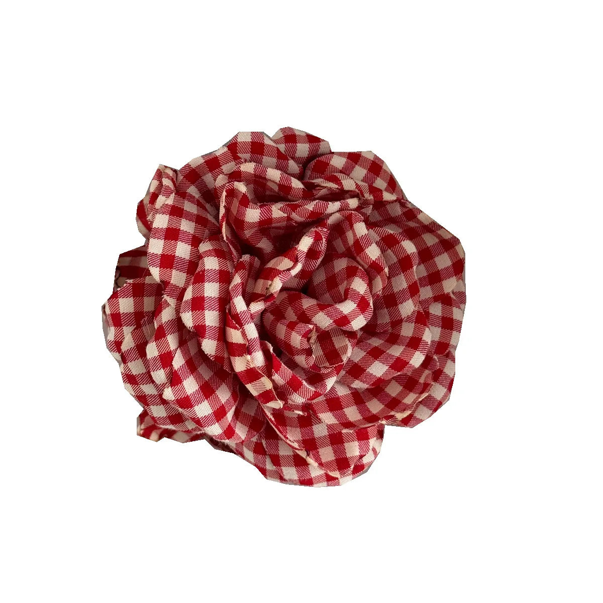 Plaid Fabric Flower Hair Claw Clips for Women Girls Korean Fashion Summer Vacation Ponytail Holder Hair Styling Accessories New