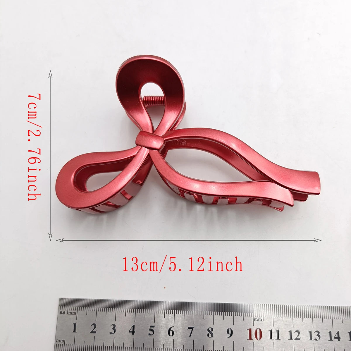 13cm New Elegant Metallic Color Ribbon Bow Hair Clip for Women Large Anti Slip Ponytail Claw Clip Hairpins Crab Hair Accessories
