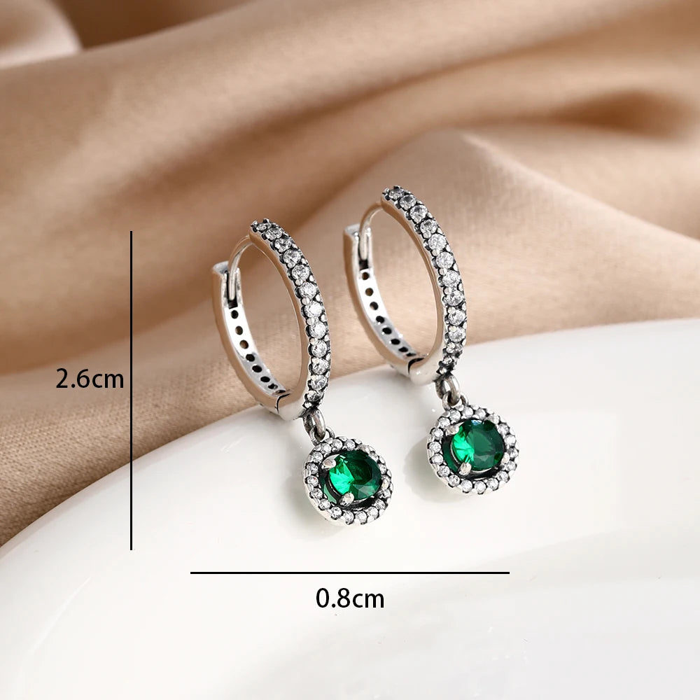 2026 New Hot Sale Blue Zircon Earrings for Women with European and American Style Fas lifestyle view