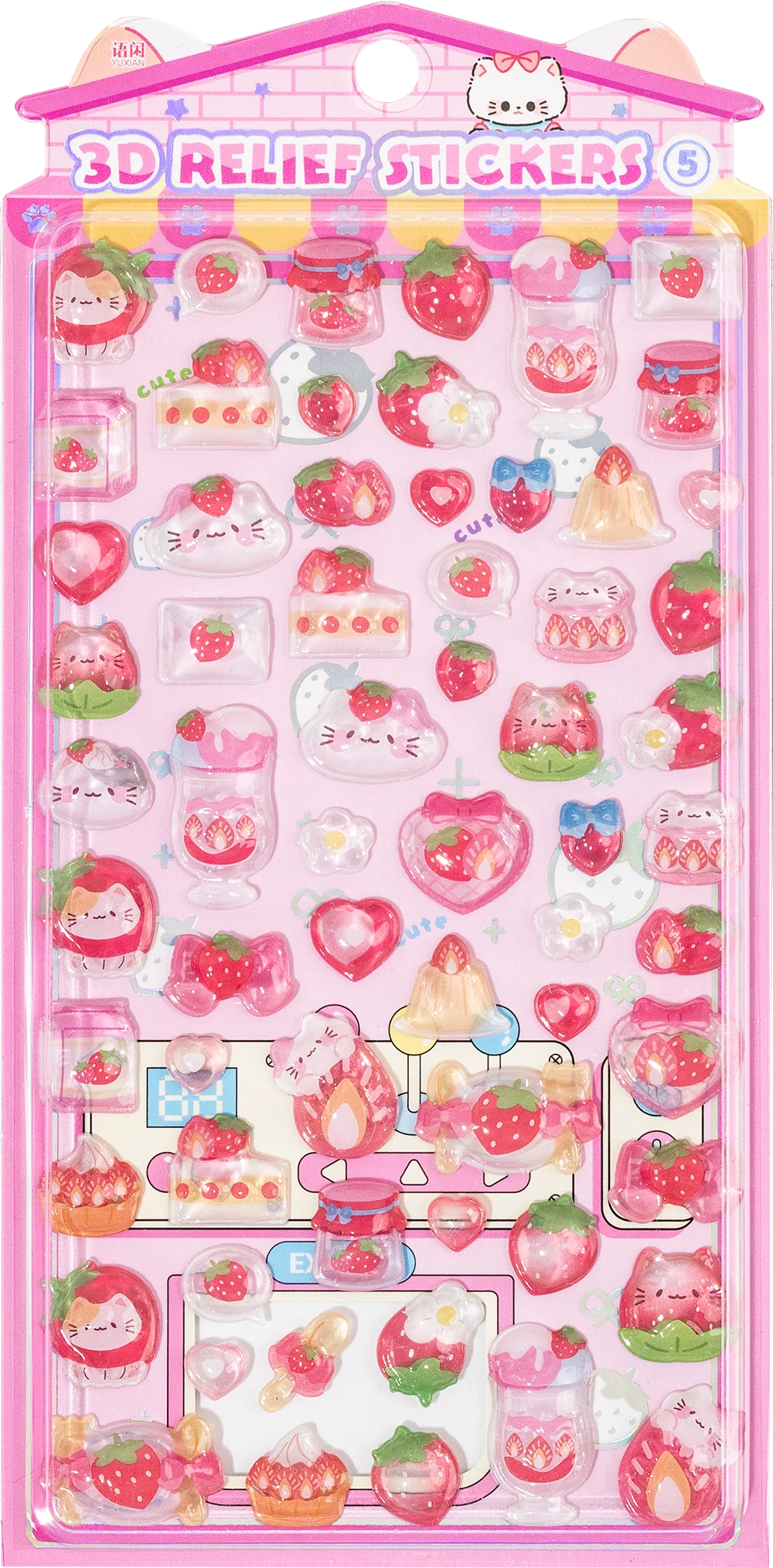 3D Food Stamping Seal Sticker | Japanese Anime Decorative Craft Stickers for Kids close-up view