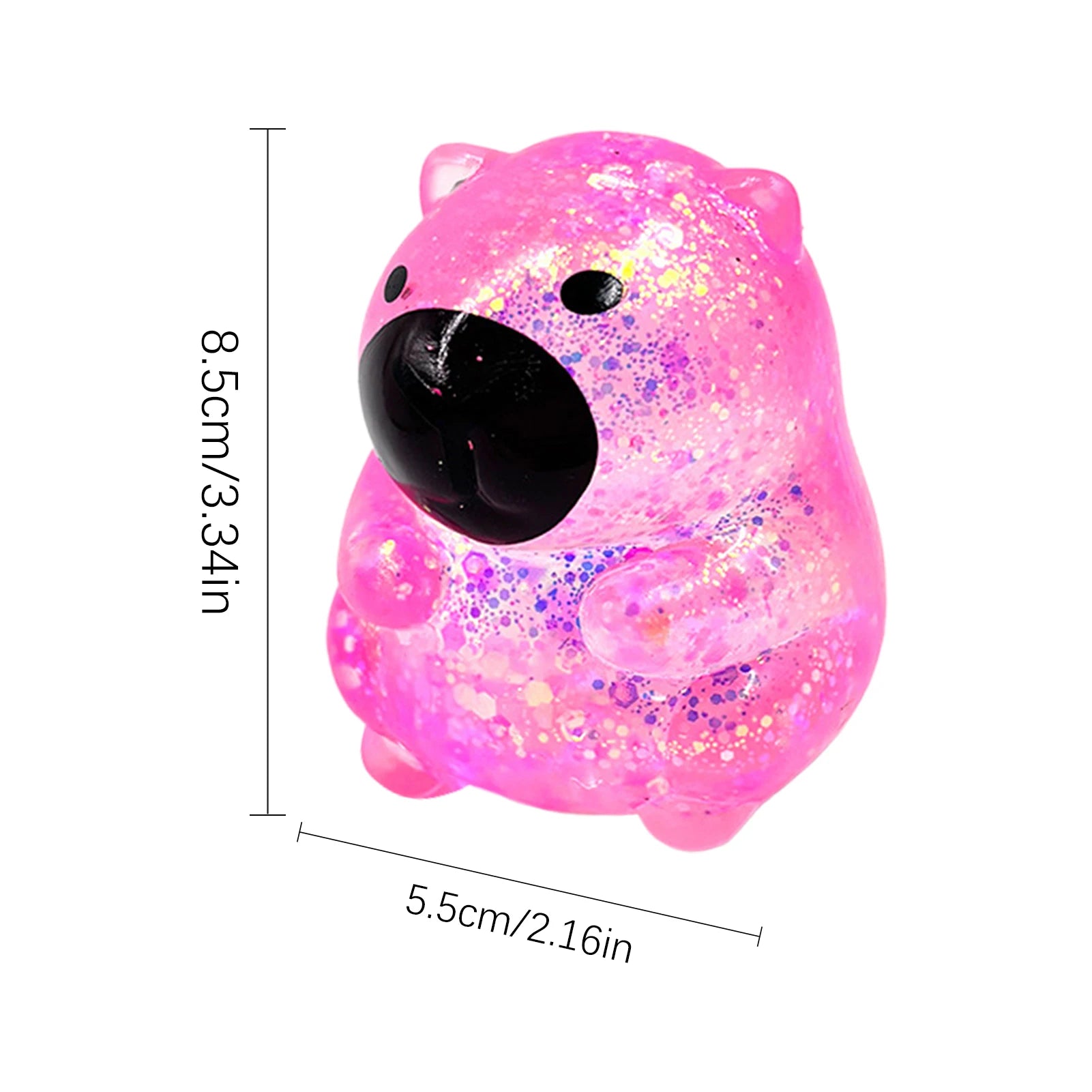 Maltose Cube Stress Squeeze Toy | Slow Rebound Polar Light Colorful TPR Block additional angle