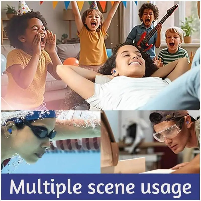 Inflatable Earplugs for Sleep | Air-Filled Adjustable Noise Cancelling Earplugs lifestyle view