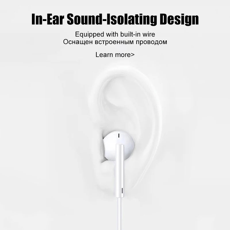 TypeC Earphones For iPhone 17 Air 16 15 14 13 12 11 Pro Max iPad Wired Earbuds 3.5mm lifestyle view