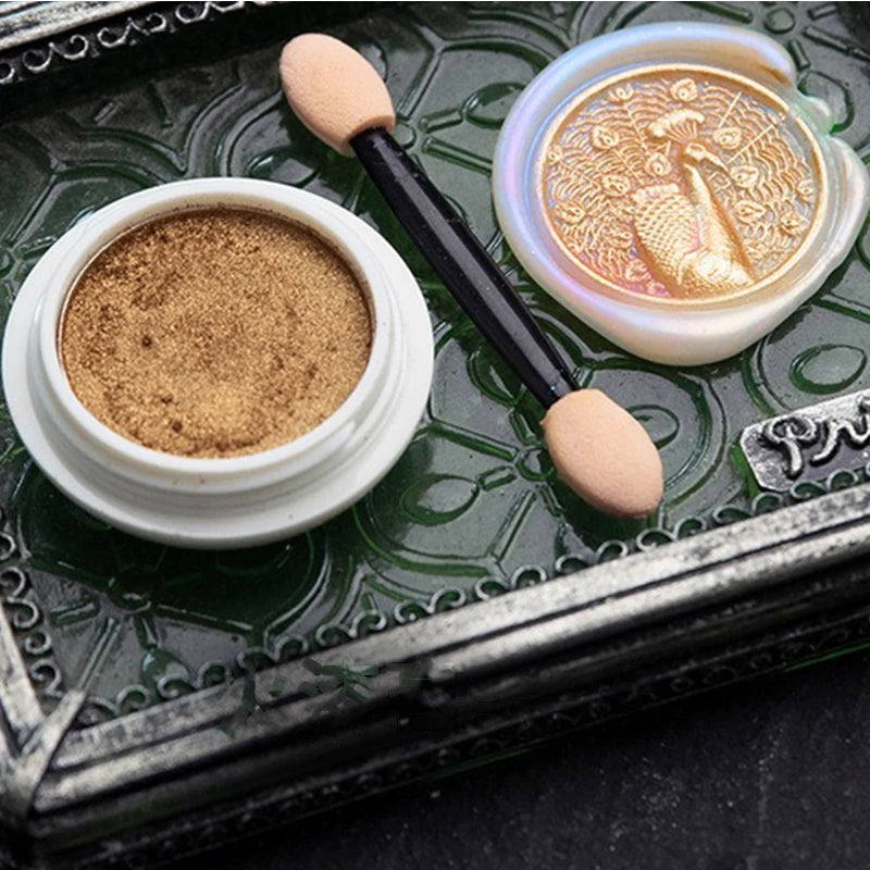 Fire Lacquer Glitter Wax Seal Stamp | DIY Invitation Decor detail view