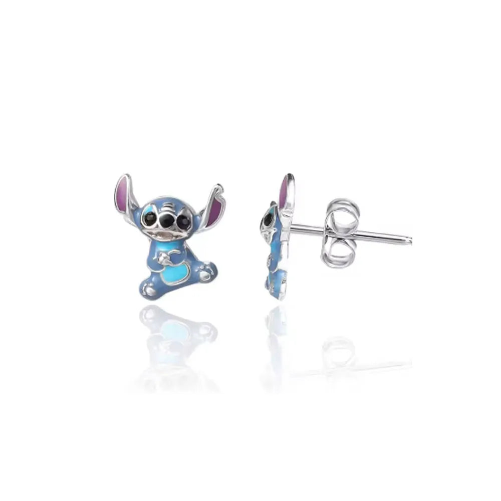 925 Silver Cartoon Duck and Teddy Bear Earrings | Cute Animal Stud Earrings for Women alternate view