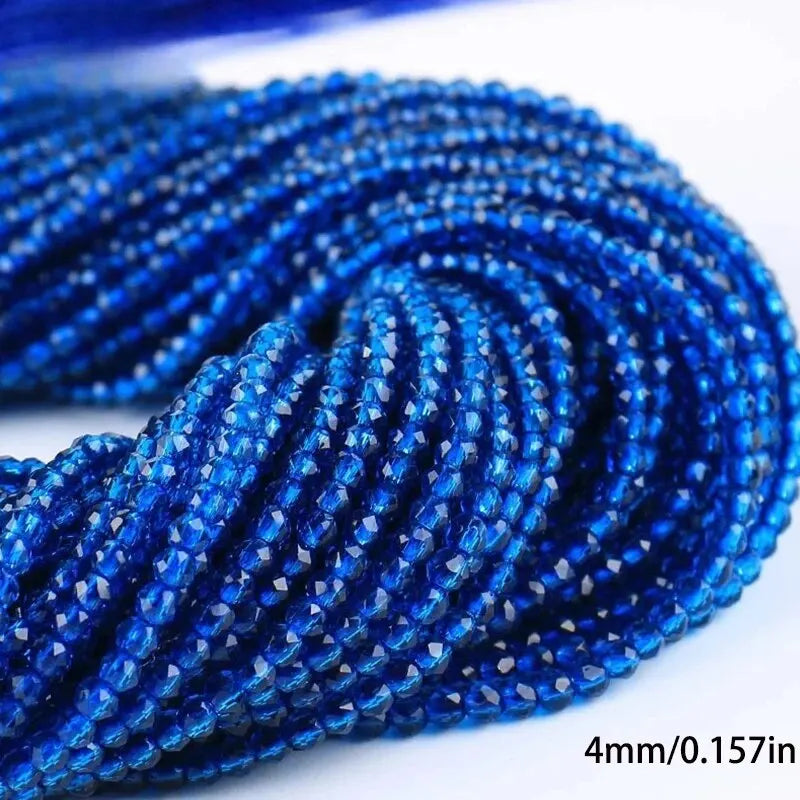 A 4mm Flat Bead Wheel Bead Loose Bead Crystal Glass Bead Bracelet Necklace Beaded Mat alternate view