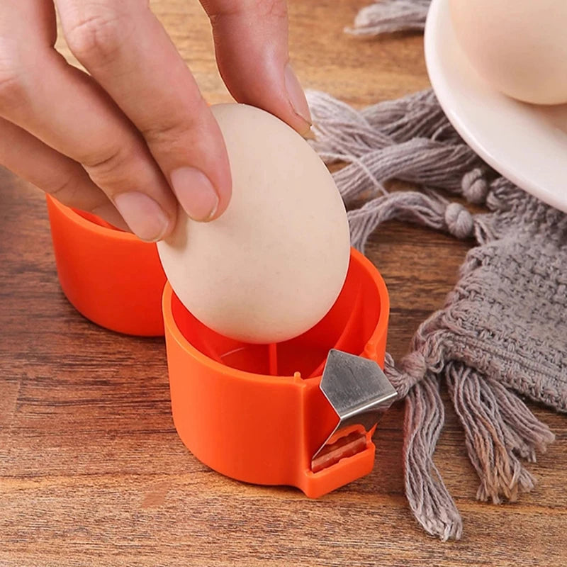 Egg Cracker and Eggshell Separator | Handheld Egg Opener Tool for Kitchen Baking lifestyle view