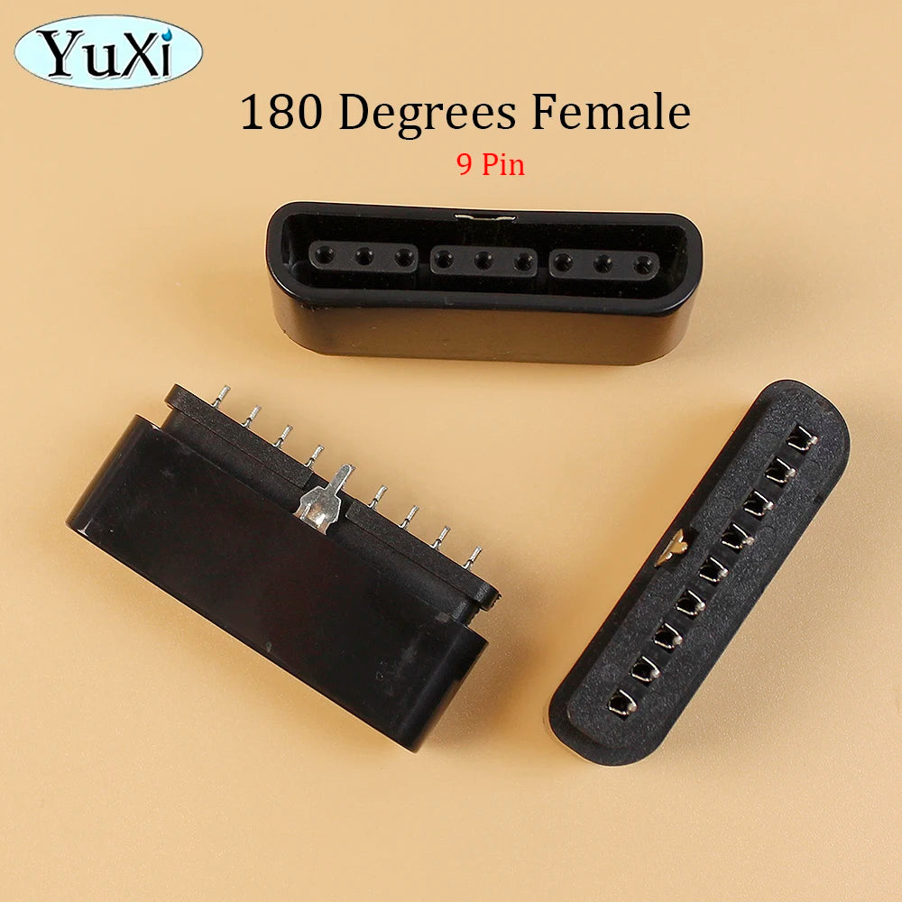 PS2 90 180 Degree Interface Female Socket 9 Pin Slot Connector | Replacement Part for alternate view