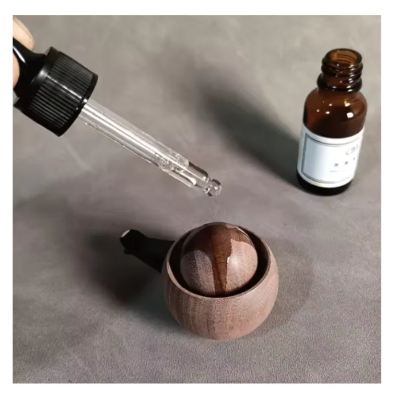 Mini Wood Car Diffuser | Natural Fragrance Essential Oil Diffuser for Home and Car additional angle