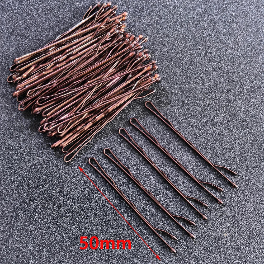 50PCS Silver Gold Color Hair Clip for Women Hairpin Curly Wavy Grips Hairstyle Hairpins detail view