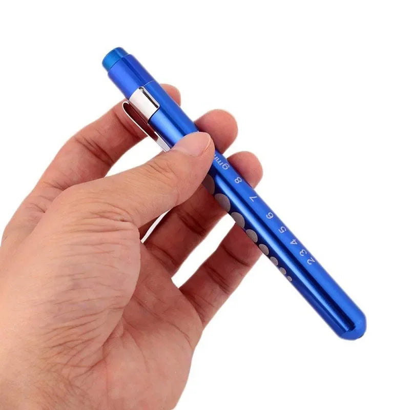 2Pcs Medical Pen Light Flashlight | LED Diagnostic Torch with Pupil Gauge for Doctors close-up view