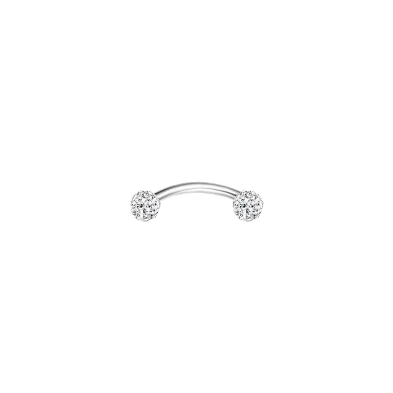1/11Pcs 16G Eyebrow Rings for Women, Curved Barbell Belly Lip Rings Cartilage Daith Ea close-up view