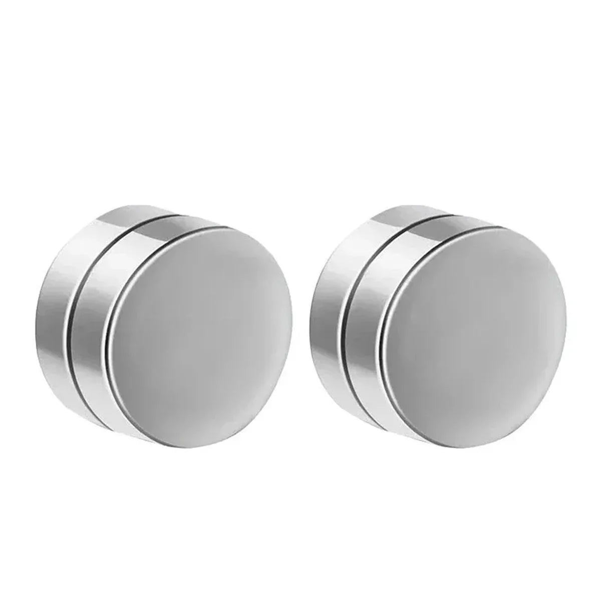 2pcs Punk Mens Strong Magnet Magnetic Ear Stud Set,Non Piercing Cross Clip-on Earring alternate view