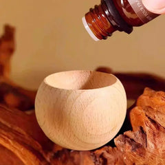 Creative Solid Wood Tumbler Fragrance Expander | Natural Reed Diffuser Set close-up view