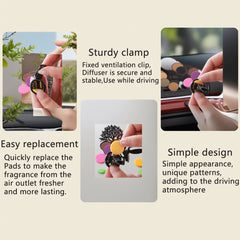 Car Air Freshener Diffuser with 10 Gaskets