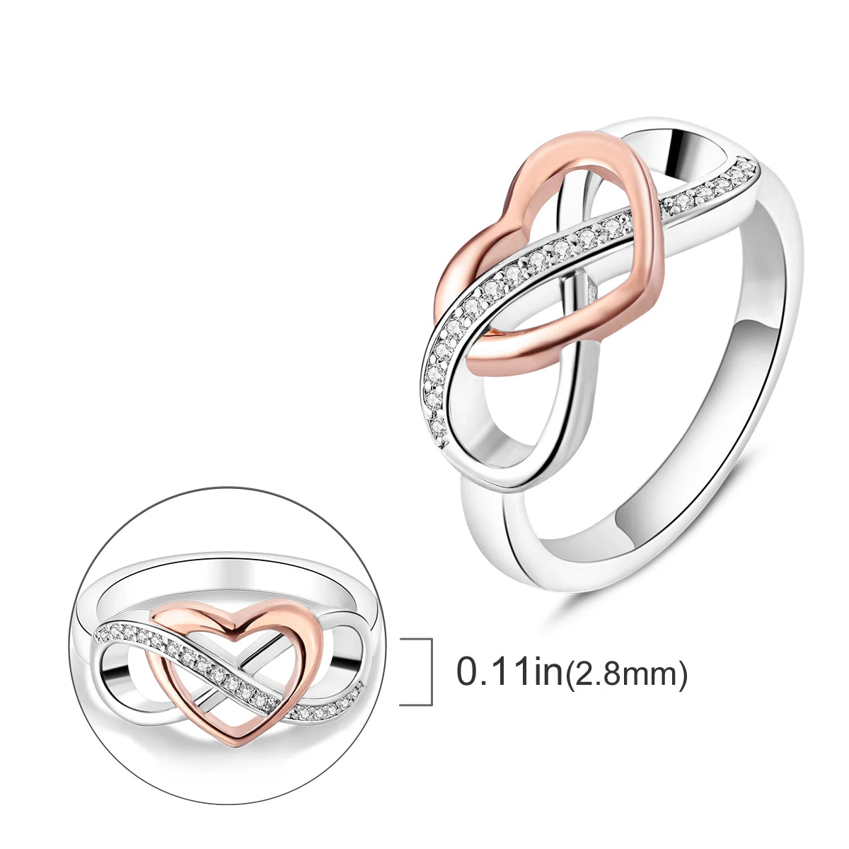 Plated Mystic Star Ring Infinite Love Original Design Zircon Wedding Rings Jewelry Women Gift