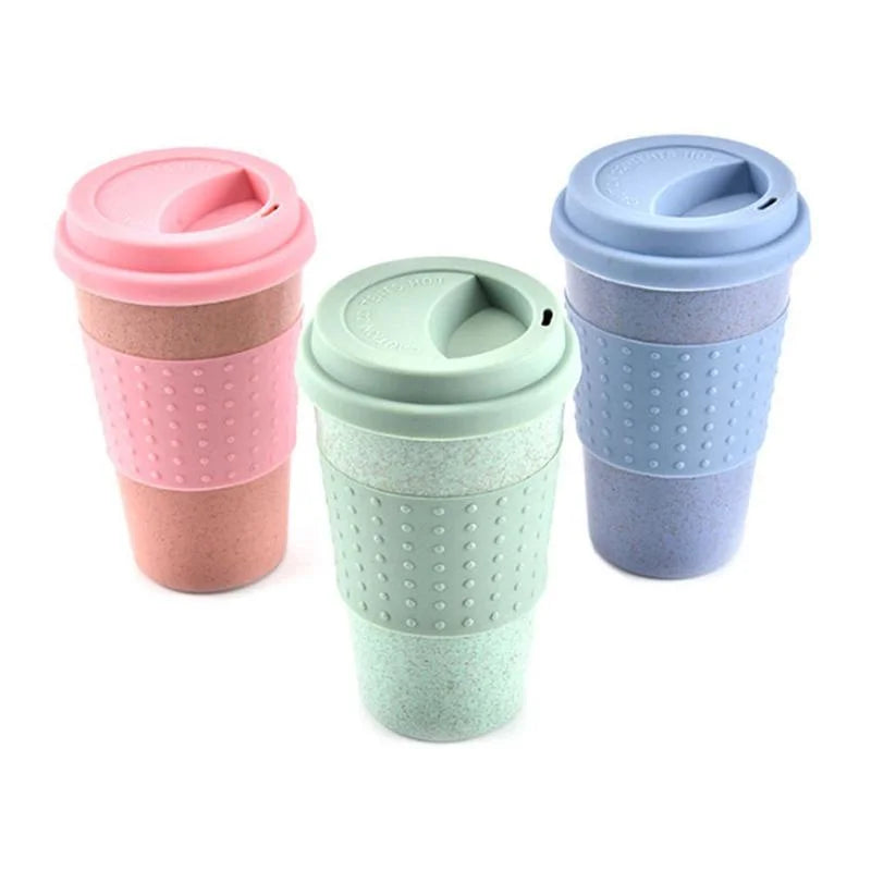 1PC Wheat Straw Mug Creative Drinkware Reusable Bamboo Fibre Ecoffee Cups Eco Friendl alternate view