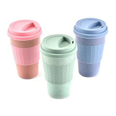 1PC Wheat Straw Mug Creative Drinkware Reusable Bamboo Fibre Ecoffee Cups Eco Friendl alternate view