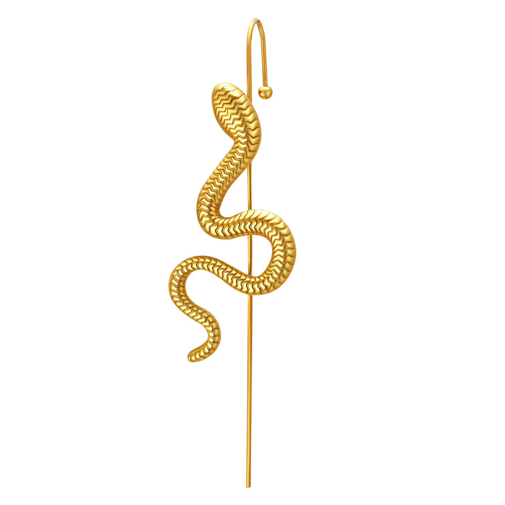 1 Piece Helix Hooks Earrings Ear Wrap Crawler Hook Earrings For Women, Snake Serpent alternate view