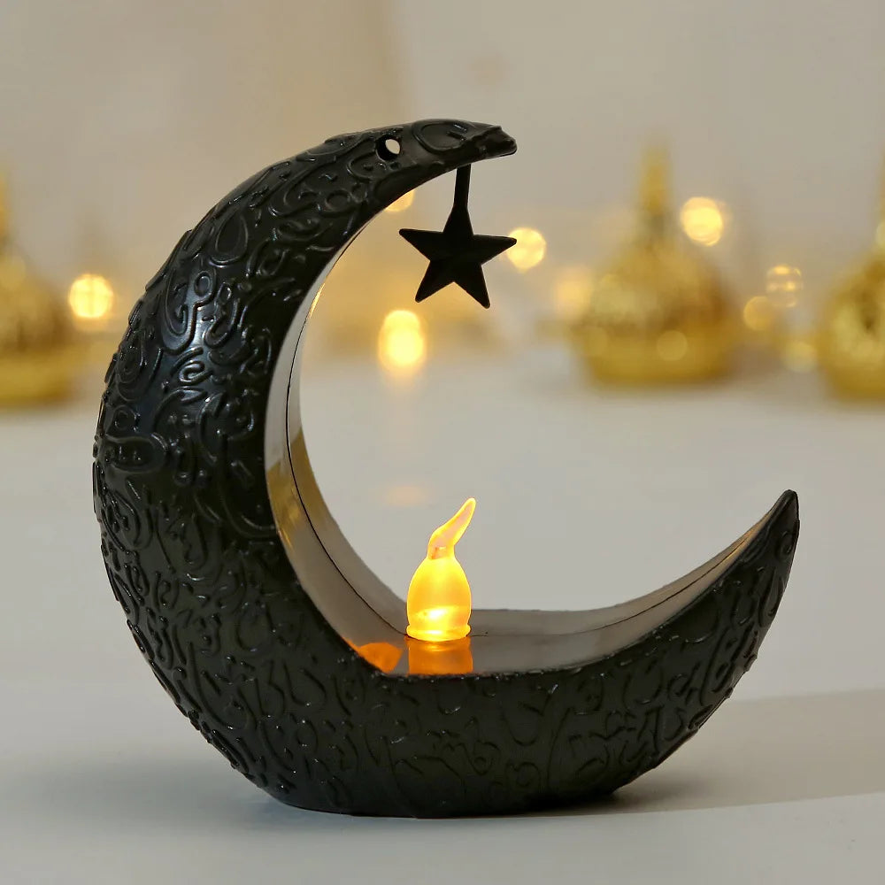 LED Star Moon Candlestick Light | Ramadan Decoration with Castle Wind Lamp alternate view