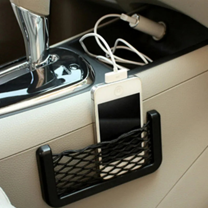 Car Organizer Net Storage Pocket Phone Holder
