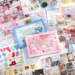 30 Sheets Vintage Retro Memo Sticker Book | Dual Texture Die-Cut Stickers for DIY Crafts