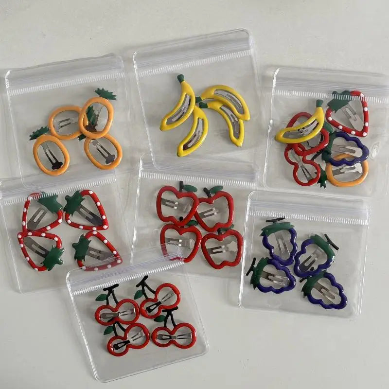 Girls Strawberry Hair Clips 4Pcs 6Pcs Fruit BB Hair Accessories Cute Design for Everyday Use