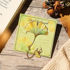 1 Pcs Vintage Leaf Bookmark With Metal Pendant Reading Accessory Gift for Book Lovers close-up view