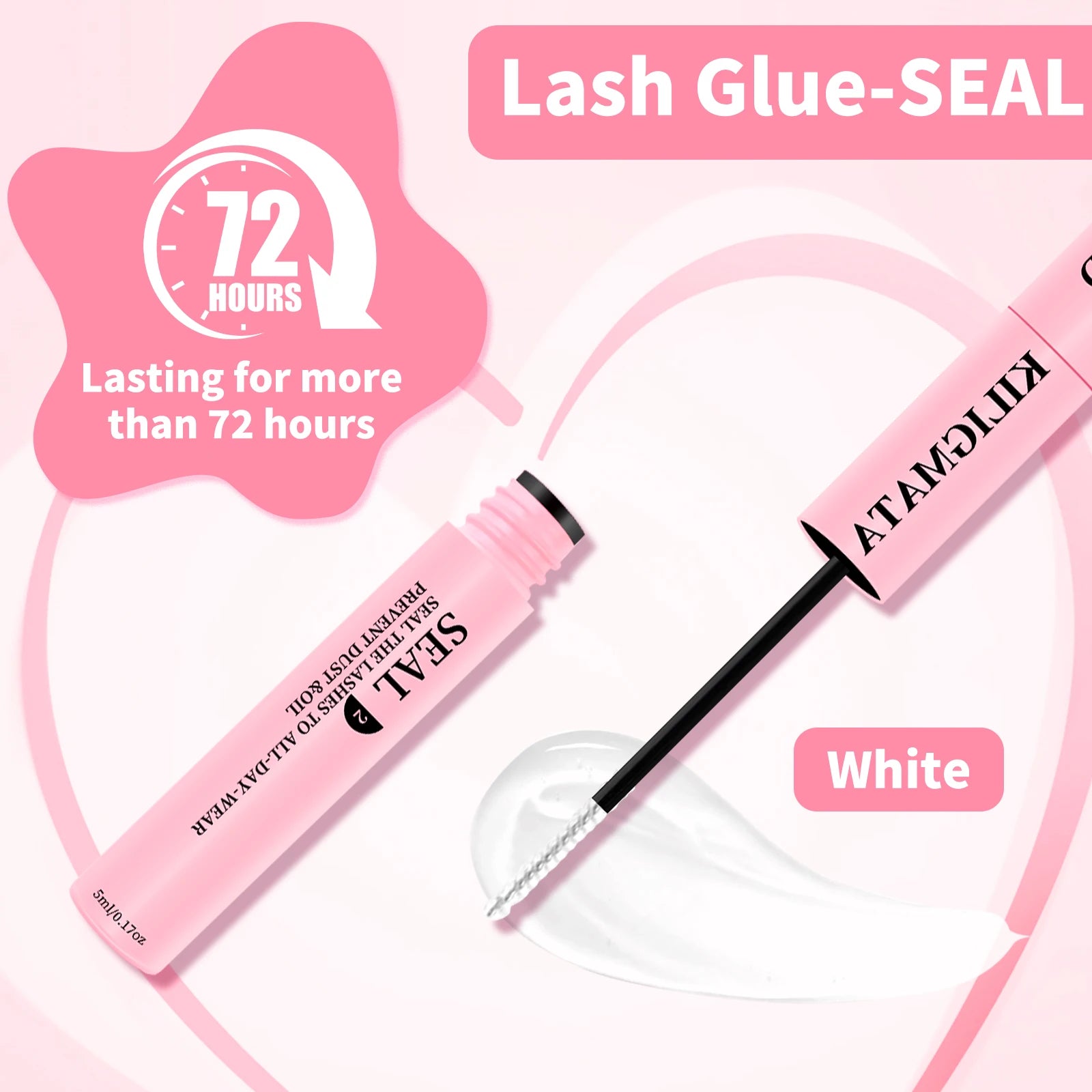10ml Cluster Lash Glue Waterproof Sweatproof Black Eyelash Adhesive Quick-Dry Clusters Hold up to 72 Hours