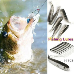 Soft Bait Fish Swimbait Fork Tail With Hook& Without Hooks Fishing Lure Artificial Silic detail view