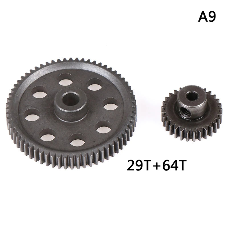 HSP Steel Metal Spur Differential Main Gear 17T/21T/26T/29T/64T Pinion Gear close-up view
