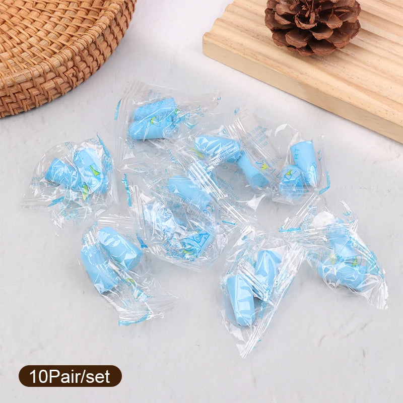 10 Pairs Sponge Earplugs | Noise-Isolating Sleep & Work Earplug Set additional angle