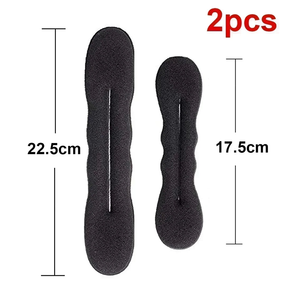 Sponge Hair Styling Tool Plastic Loop Curly Hair Maker Hair Scrunchie Headband Twis additional angle