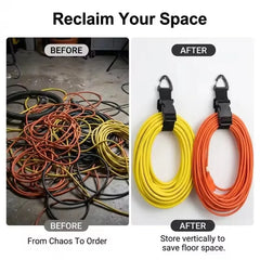 Storage Strap Heavy-Duty Hook and Loop Cord Carrying Strap, Hanger, and Organizer with Handle for Pool Hoses Garden Hoses Cables