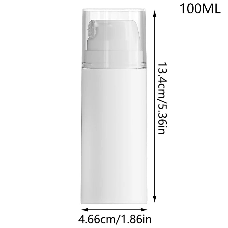 1Pcs 30/50/100ml Portable Travel Empty Airless Pump Jar Cream Dispenser Refillable Lea close-up view