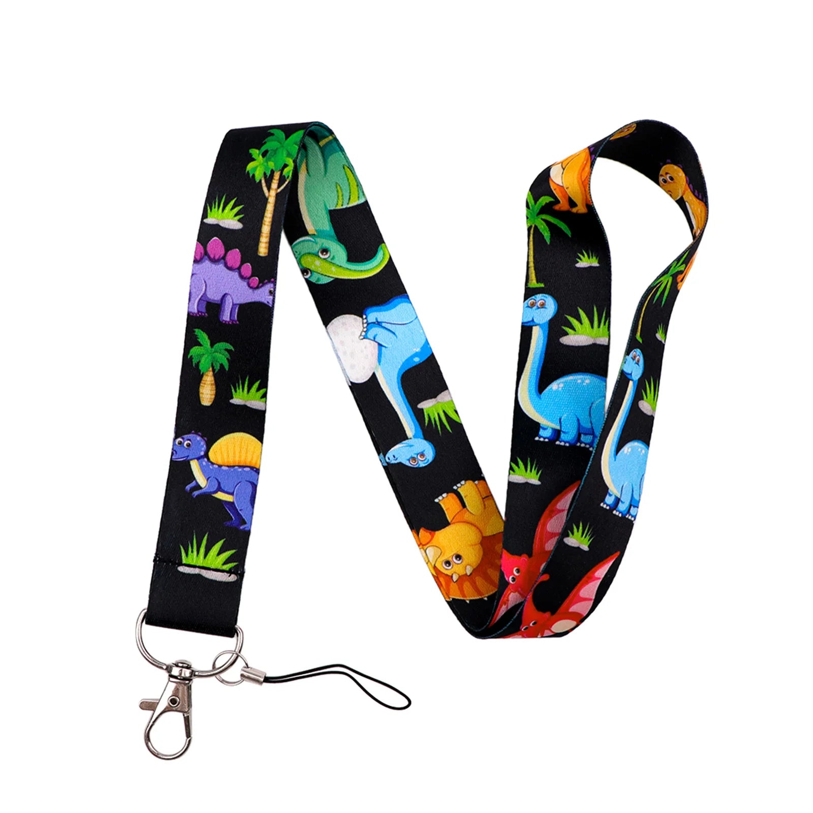 Cartoon Dinosaur Lanyards for Keys Phone Straps ID Card USB Badge Holder Keychain Key Ho detail view