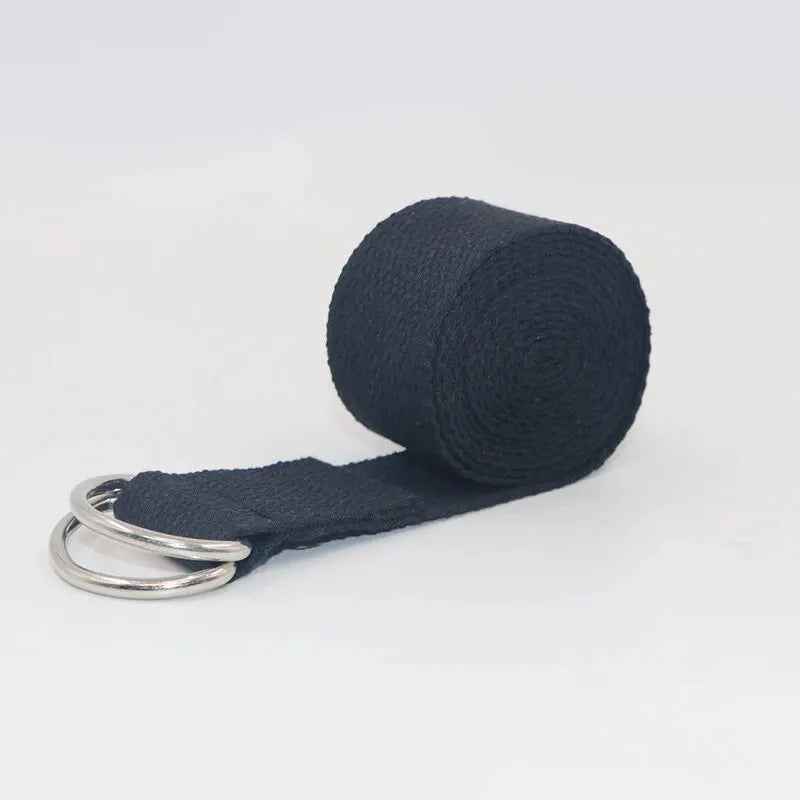 Cotton Yoga Strap | Adjustable D Ring Buckle Belt for Pilates and Dance alternate view