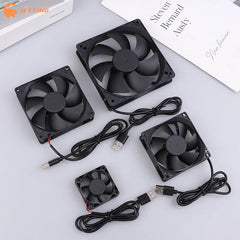 USB Brushless Cooling Fan 5V for Router TV Box Computer | 4 Size Options