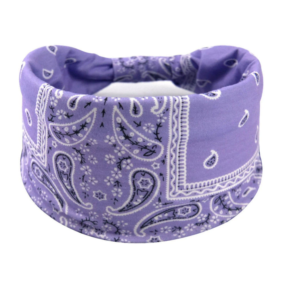 Bohemian Soft Twist Knotted Wide Edge Headband Women Sports Soft Yoga Turban Bandana alternate view