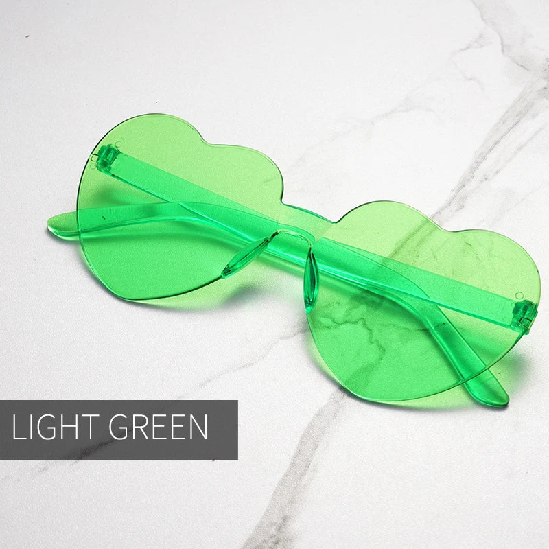 Color heart shape ocean personality Frameless Children's Sunglasses Candy Love Sung additional angle