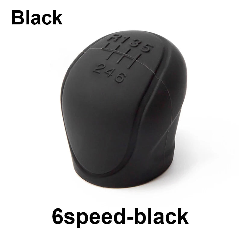 1PC Manual 5/6-speed Car Interior Accessories Car Silicone Gear Shift Knob Cover Shift close-up view