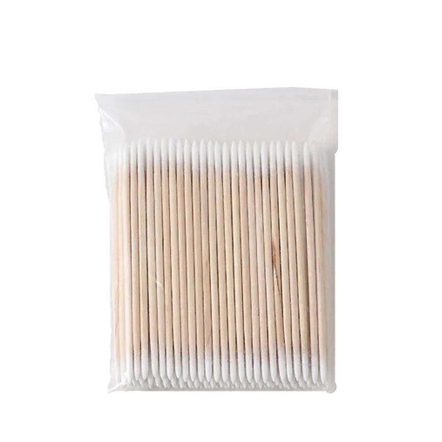100Pcs Double-Ended Cotton Swabs Fine Pointed Tips for Nail Art Makeup Eyeliner Corre alternate view