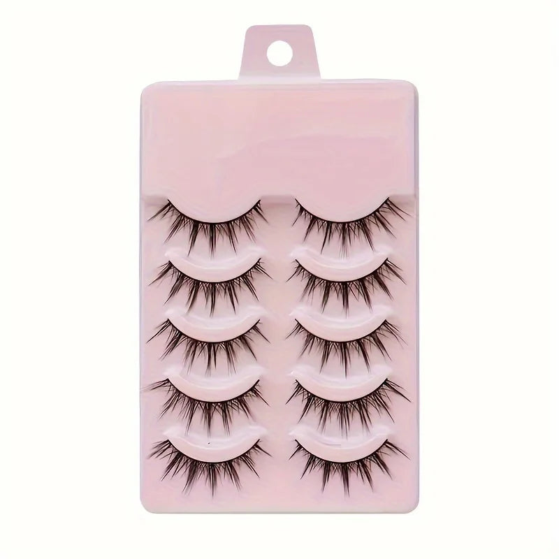 5 Pairs of Cartoon Style 3D False Eyelashes Fluffy and Soft for Natural Looking, Enha lifestyle view