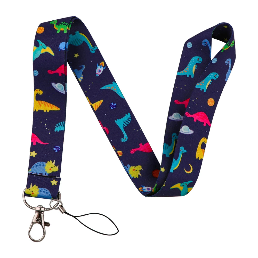 Cartoon Dinosaur Lanyards for Keys Phone Straps ID Card USB Badge Holder Keychain Key alternate view
