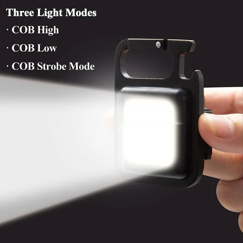 Portable COB Keychain Flashlight | Rechargeable LED Work Light lifestyle view