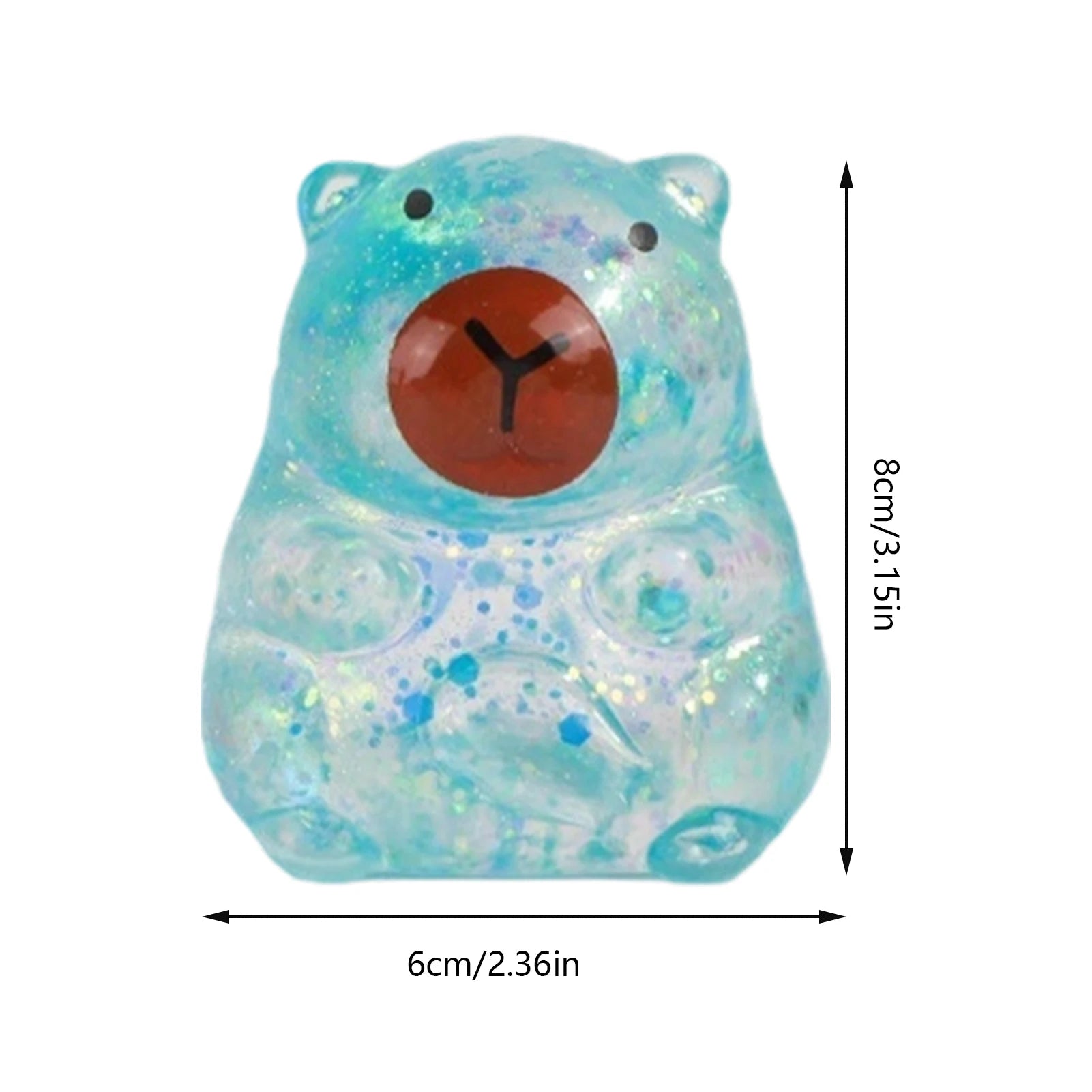 Maltose Cube Stress Squeeze Toy | Slow Rebound Polar Light Colorful TPR Block additional angle