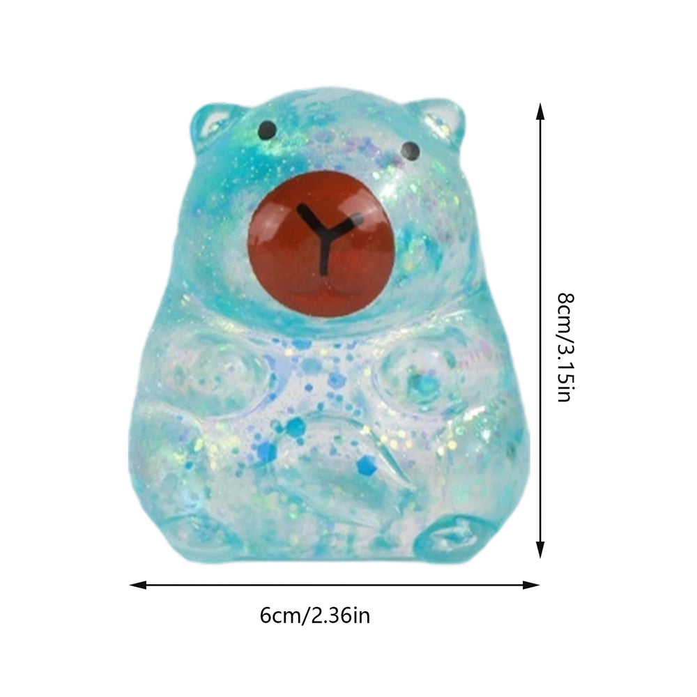 Maltose Cube Stress Squeeze Toy | Slow Rebound Polar Light Colorful TPR Block additional angle