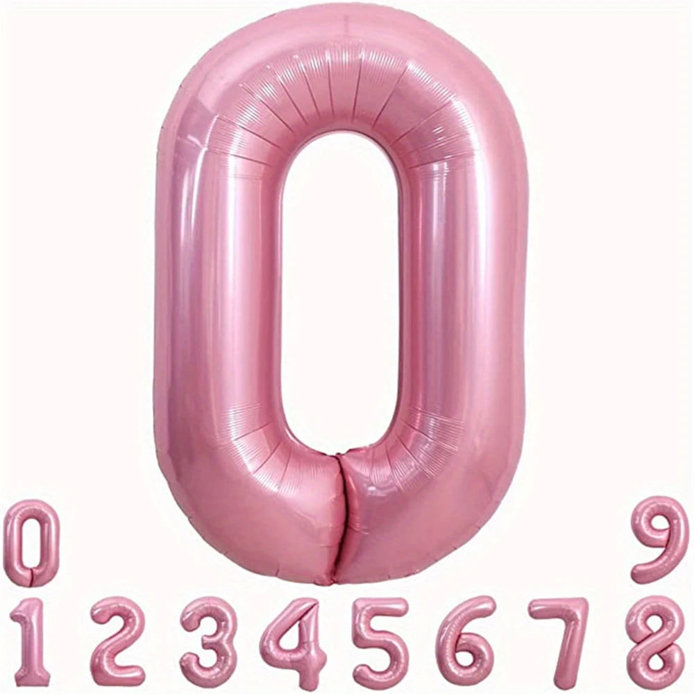 40-Inch Pink Foil Number Balloon | Birthday Party Decoration detail view